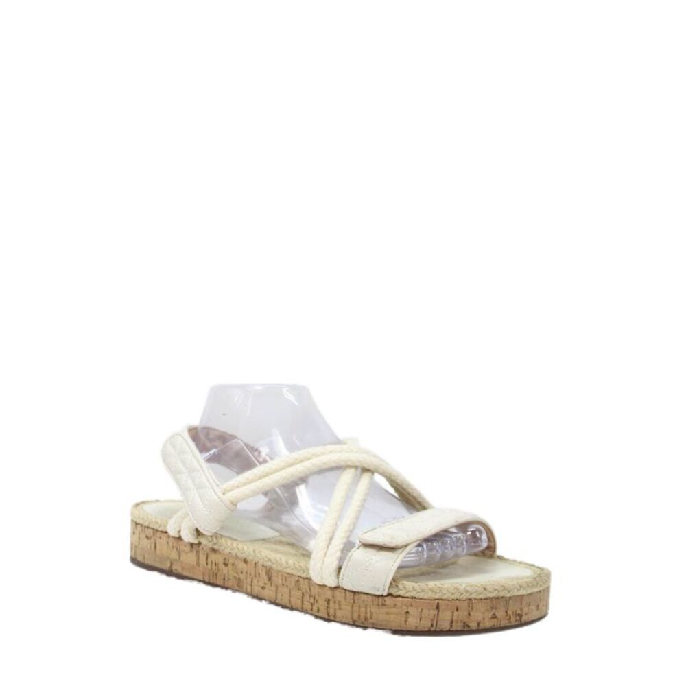 Schutz Womens Strappy Platform Espadrille Sandals Beige Size 11B